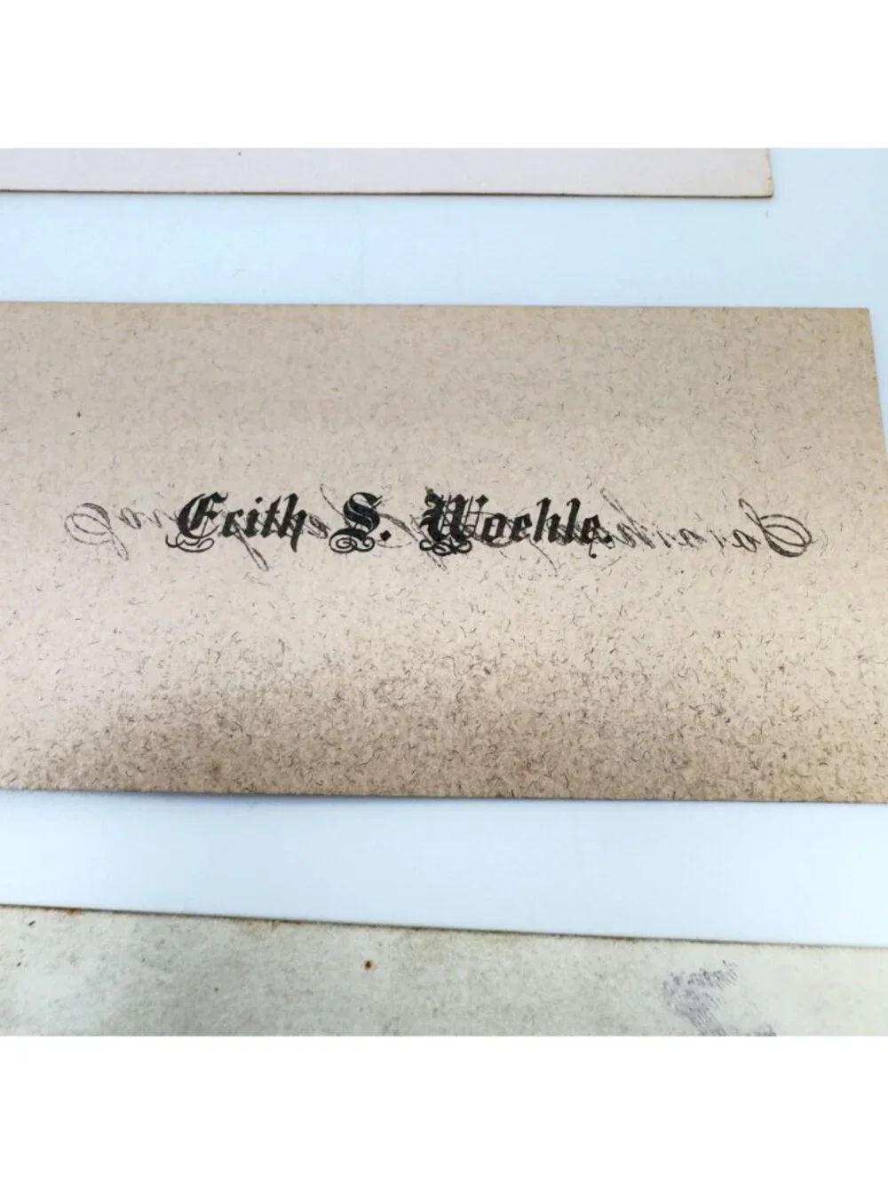 Victorian Calling Cards Set Of 12 Ornate Fonts & 1 Novelty Transparency Design